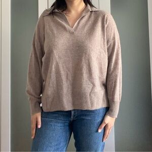 Elegant Women's Tan Pullover Sweater
